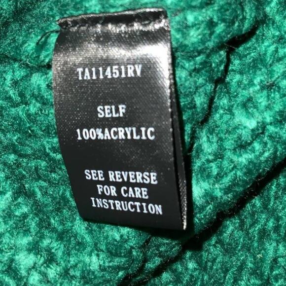 Aakaa 100% Acrylic Sweater Womens Small Heavyweight Turtleneck Chunky Knit NWT - Picture 7 of 8